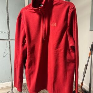 The North Face Men's 1/4 Zip-Up Red Fleece
